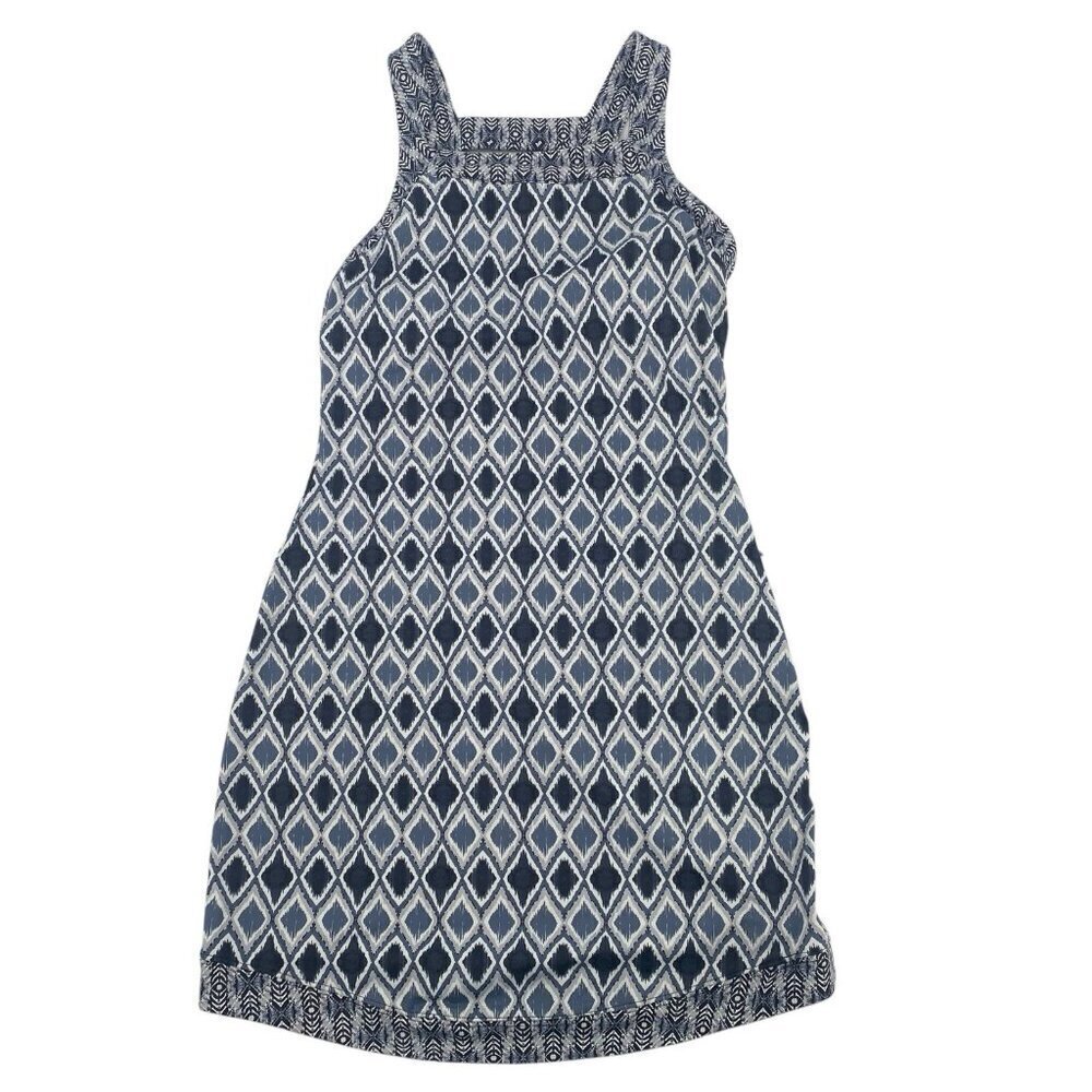 Title Nine Dress Size Small Blue Diamond Ladder Back Mini Tennis Golf Activewear